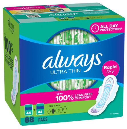 Always Thin Pads, 88 ct - thecleanstart