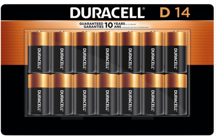 Duracell Batteries, D 14/pack - thecleanstart