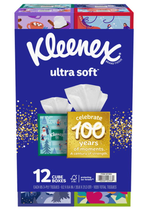 Kleenex Facial Tissue, Upright Box, 12/ Case - thecleanstart