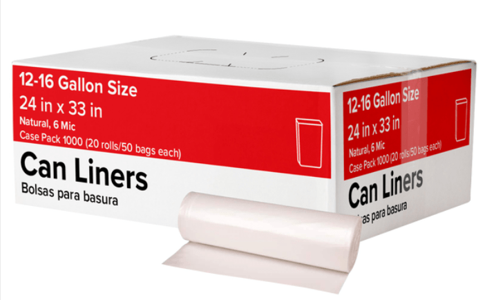 Garbage Bags - 16gl Clear, 1000 Bags - thecleanstart