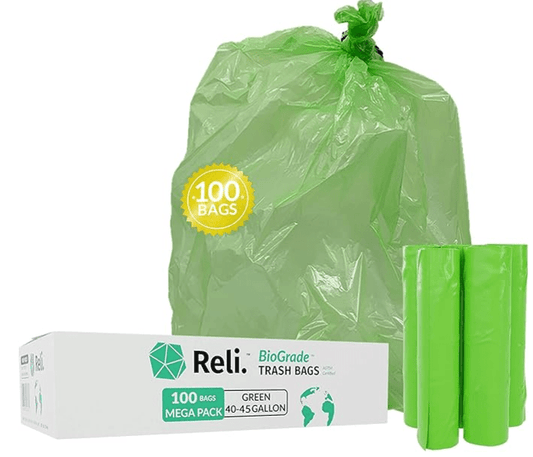 Garbage Bags, 45gl Biodegradable - Reli - thecleanstart