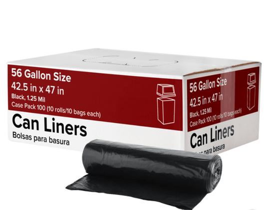 Garbage Bags, 56gl Black - thecleanstart