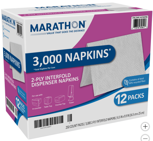 Napkins 3000 - Marathon - thecleanstart