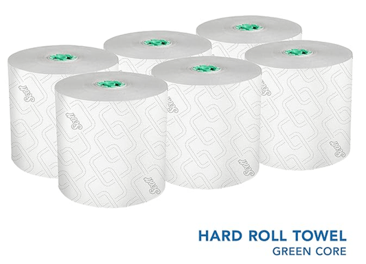 Scott® Pro™ Paper Towels, Hard Roll Green Core, 6 Rolls/Case - thecleanstart