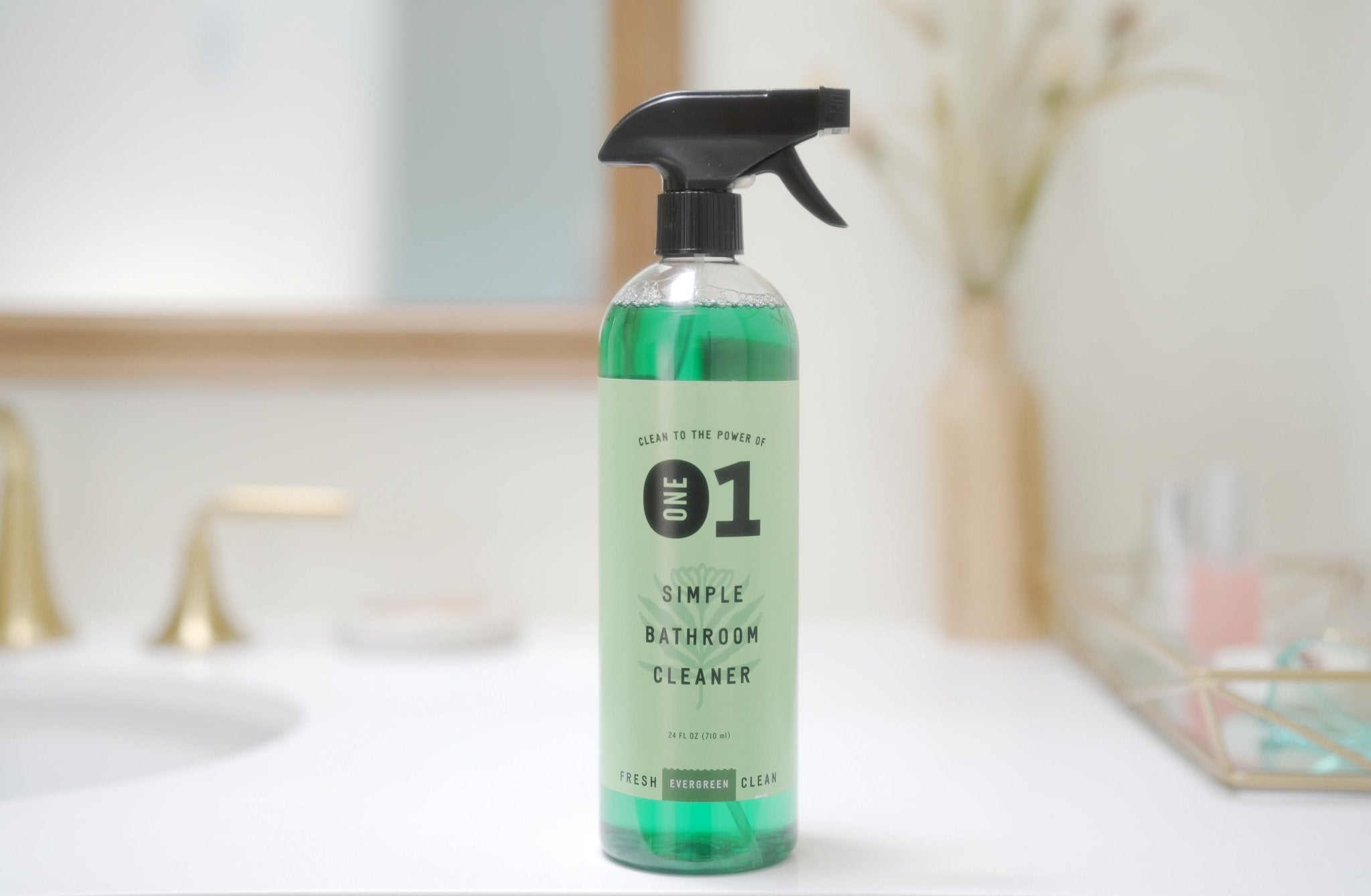 SIMPLE BATHROOM CLEANER (Evergreen) - Bottle - thecleanstart