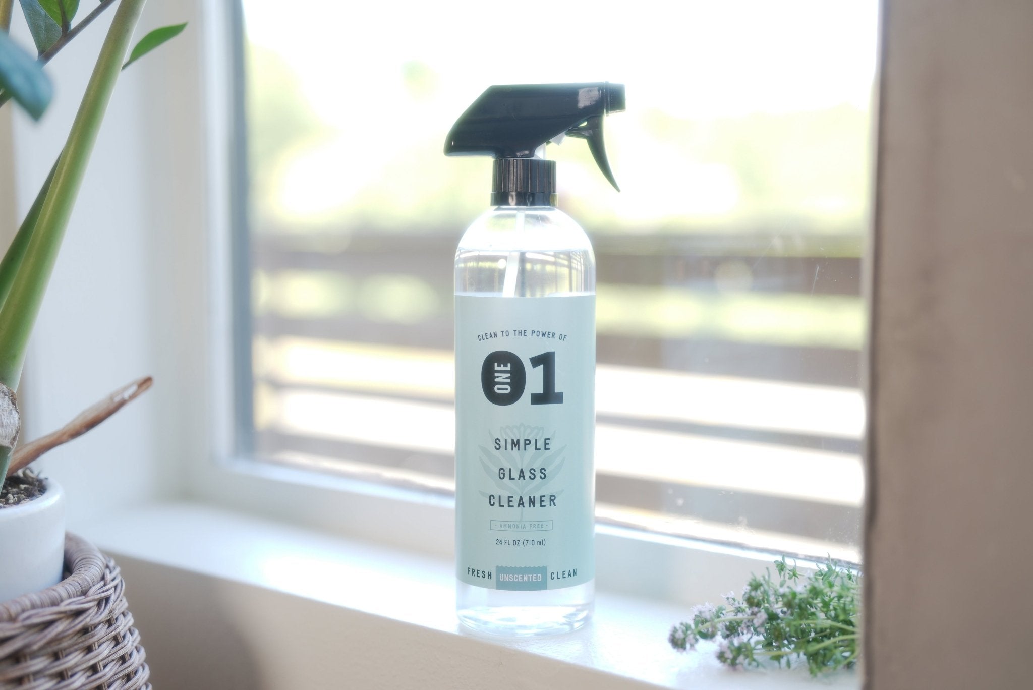 SIMPLE GLASS CLEANER (Unscented) - Bottle - thecleanstart